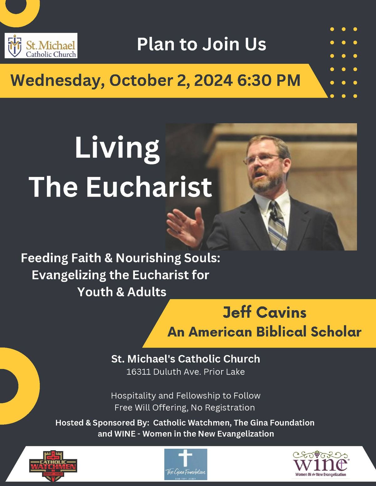 Living the Eucharist- Speaker Jeff Cavins