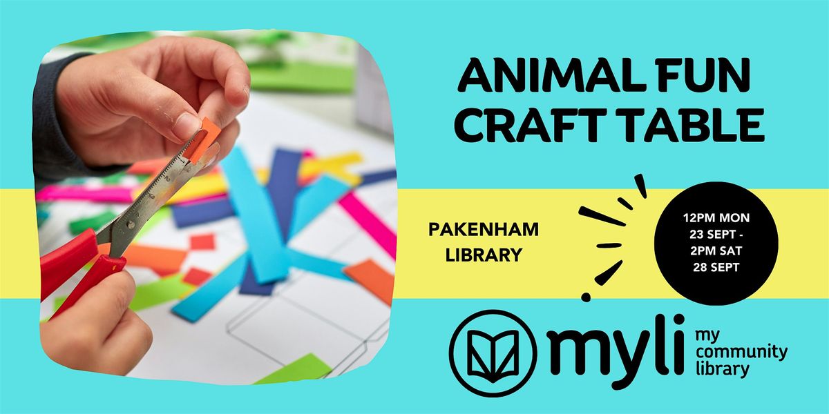 Animal Craft Table @ Pakenham Library