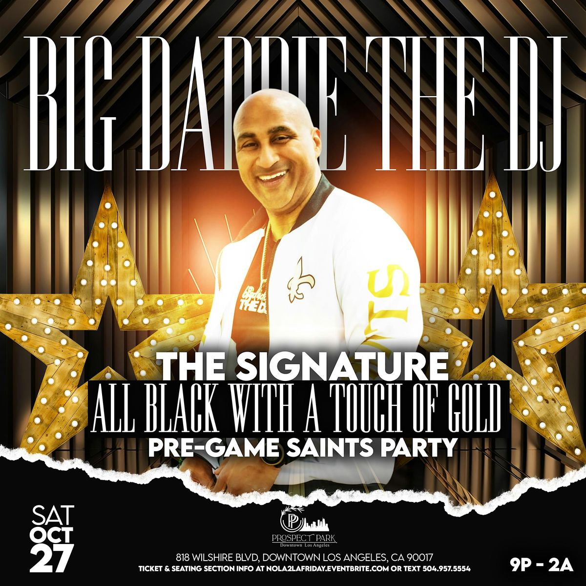 The All Black with A Touch of Gold Pre-Game Saints Party (L.A. Edition)
