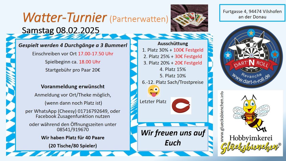 Watter-Turnier(Partnerwatten) Samstag 08.02.25