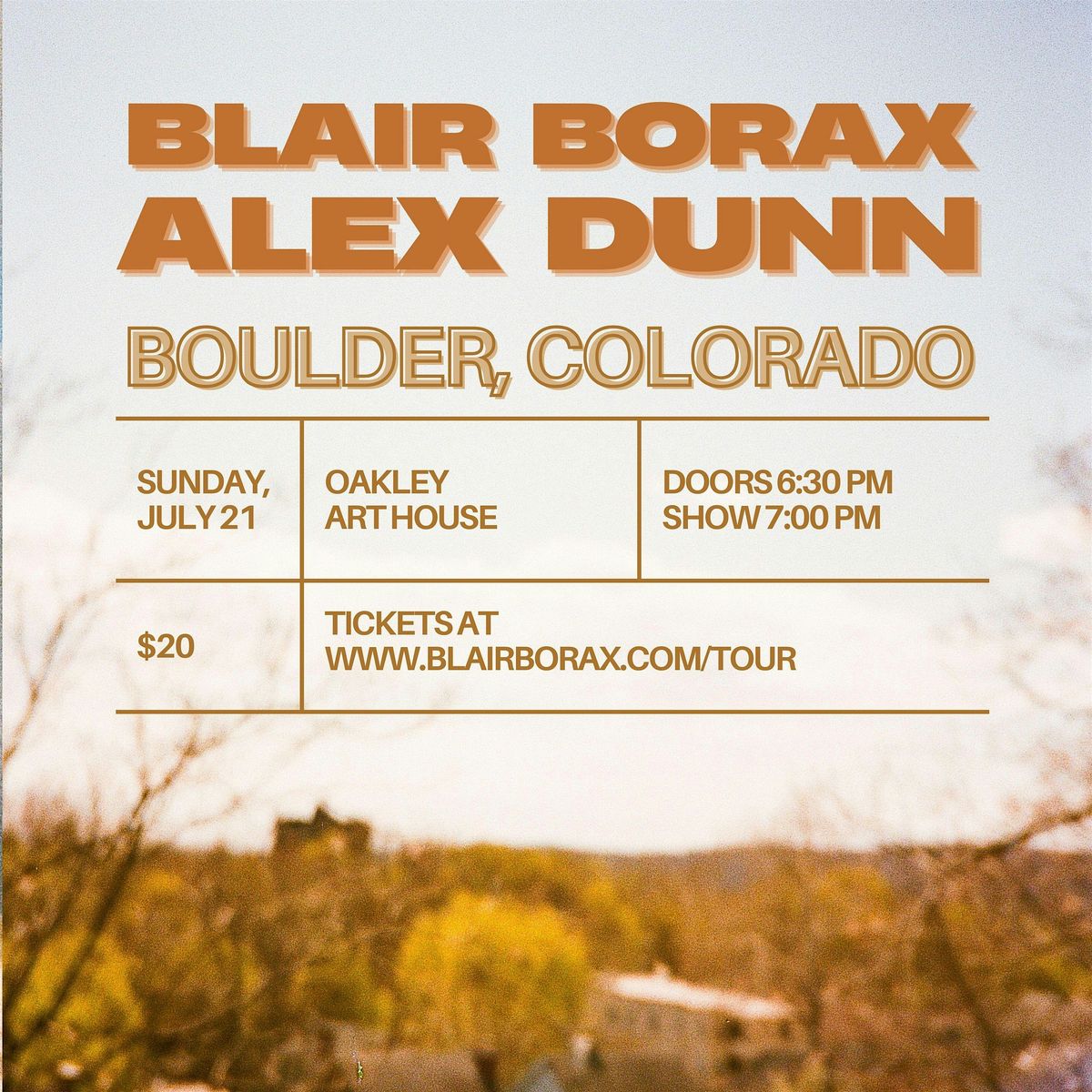 Blair Borax & Alex Dunn | Live at Oakley Art House