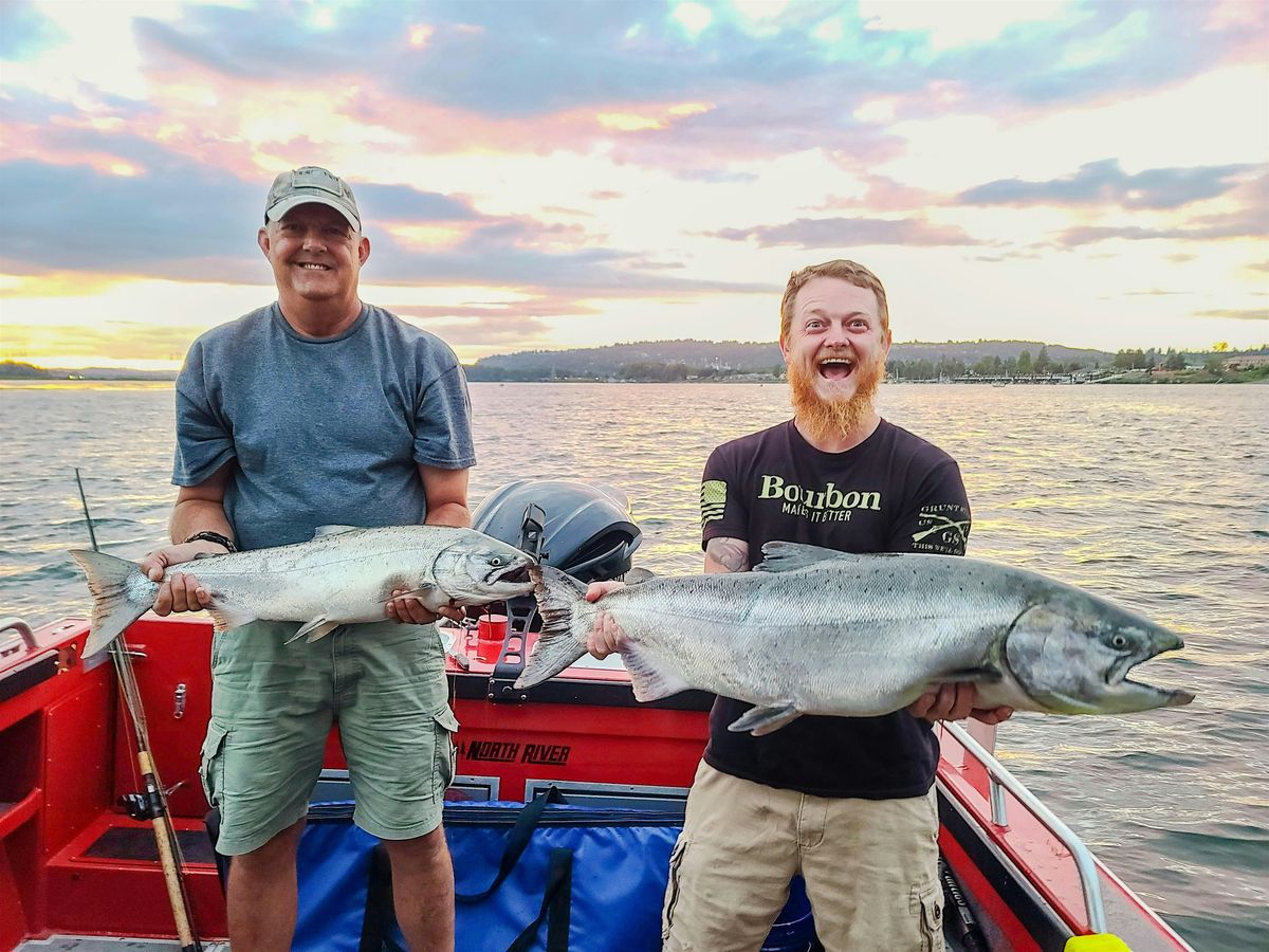 First time Veterans Salmon Fishing In Hood River