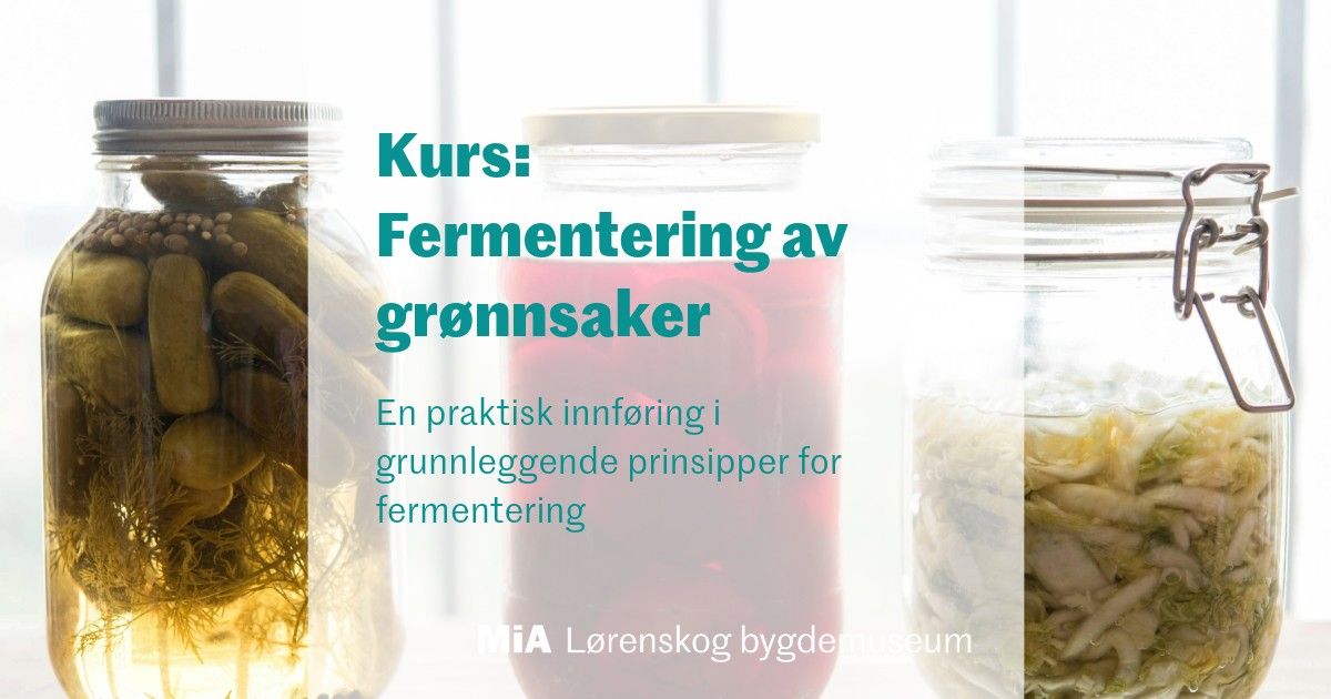 Kurs: Fermentering av gr\u00f8nnsaker - en introduksjon 