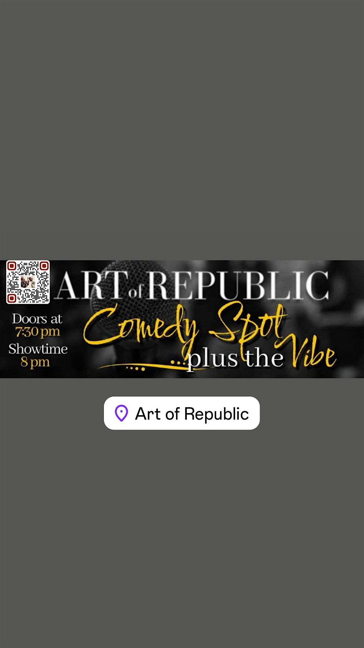 Art of Republic - Comedy Spot plus the Vibe - Saturday 11.9. 2024 - 8pm