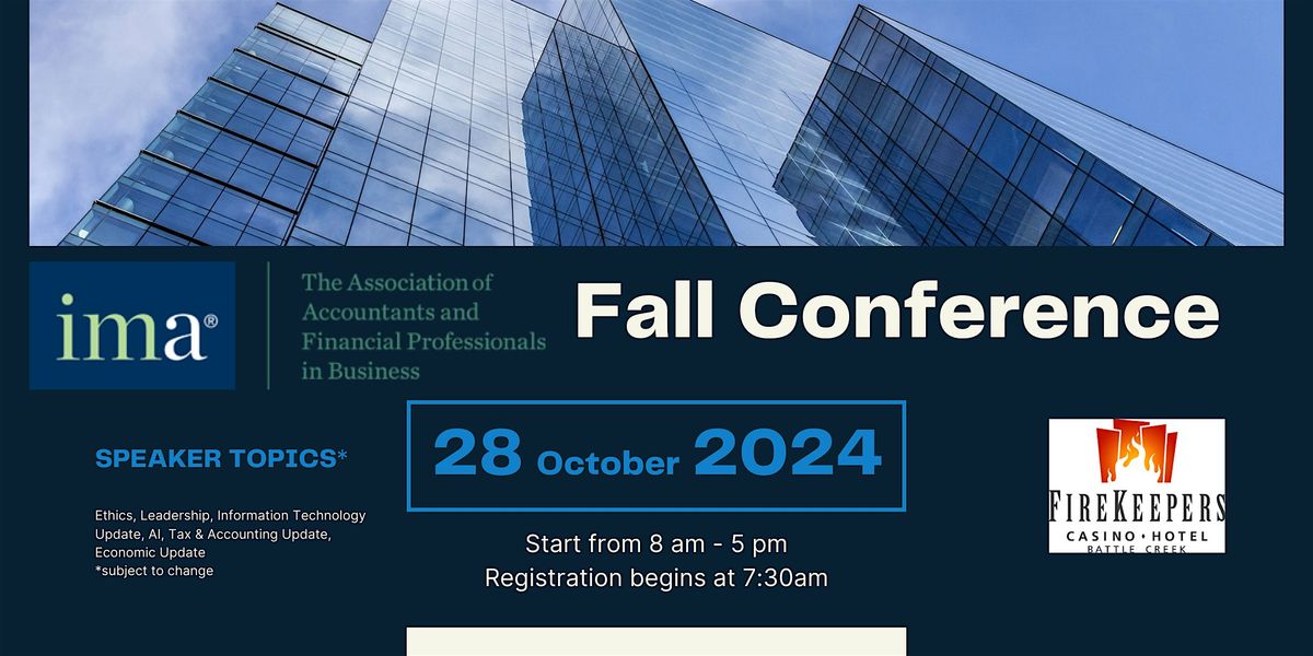 IMA Michigan Council's 24th Annual Fall Conference