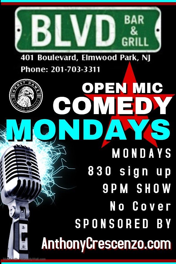 Open Mic Comedy: Elmwood Park: BLVD: by Ghosthawk