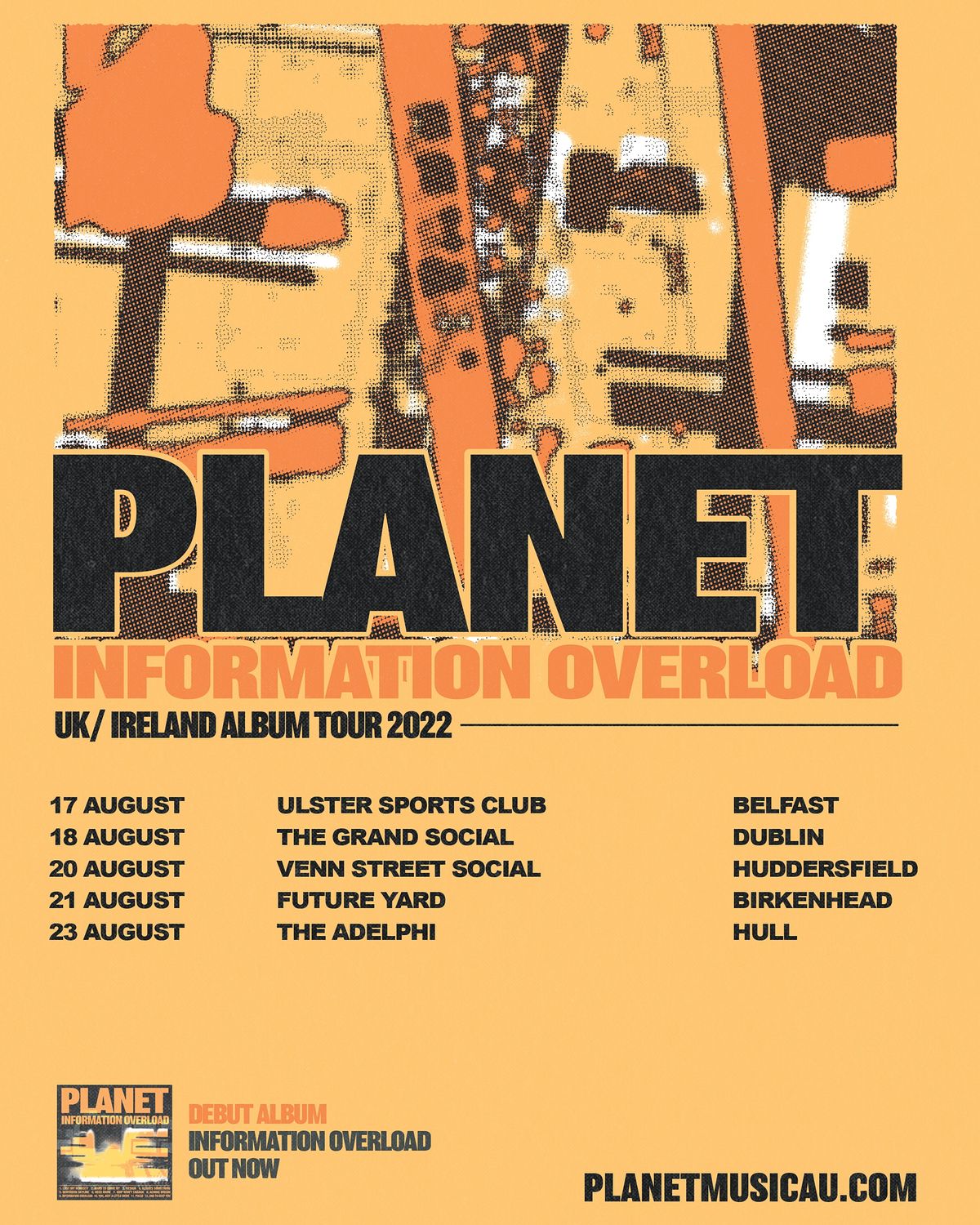 PLANET (AUS) + Guests: Ulster Sports Club, Belfast - 17th August 2022