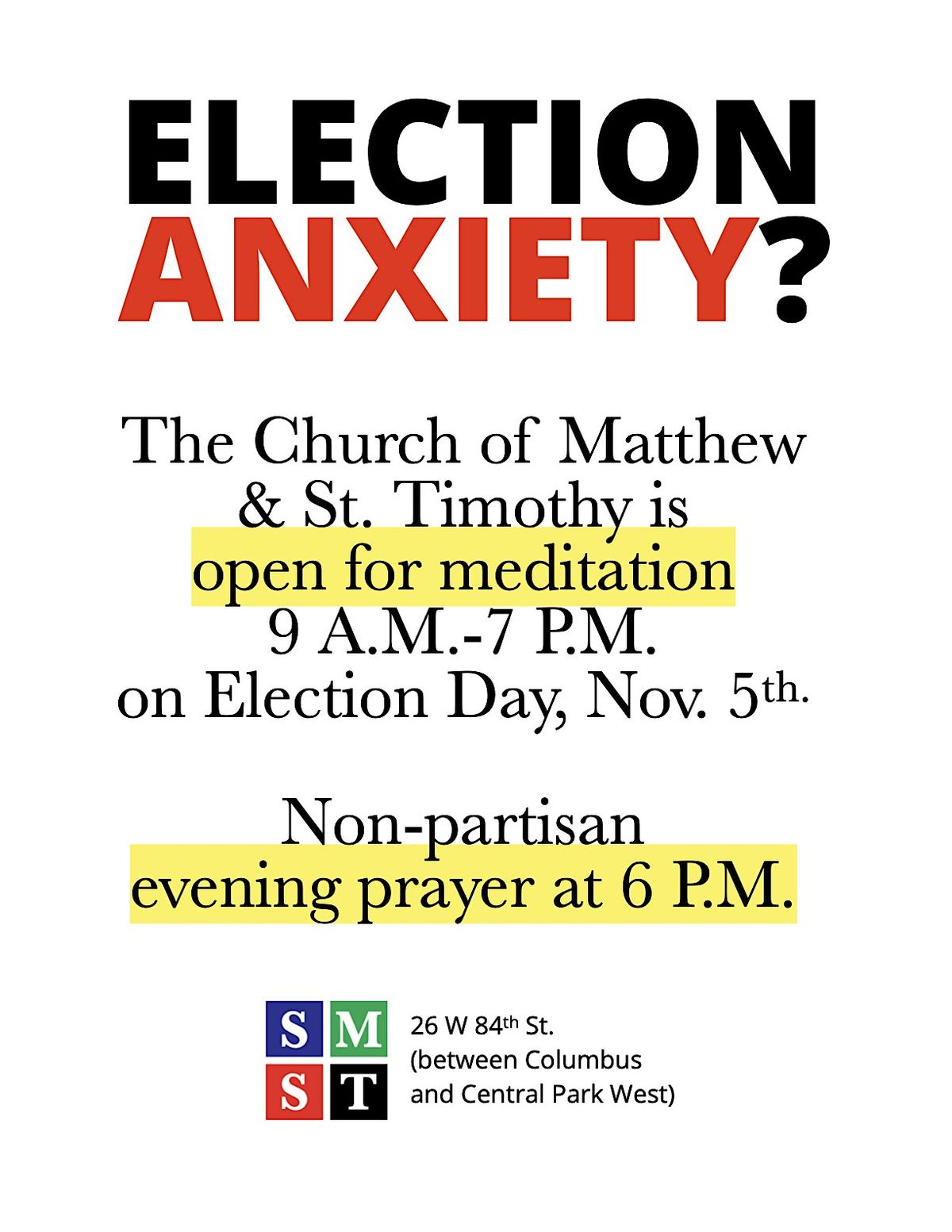 Evening Prayer for the Election