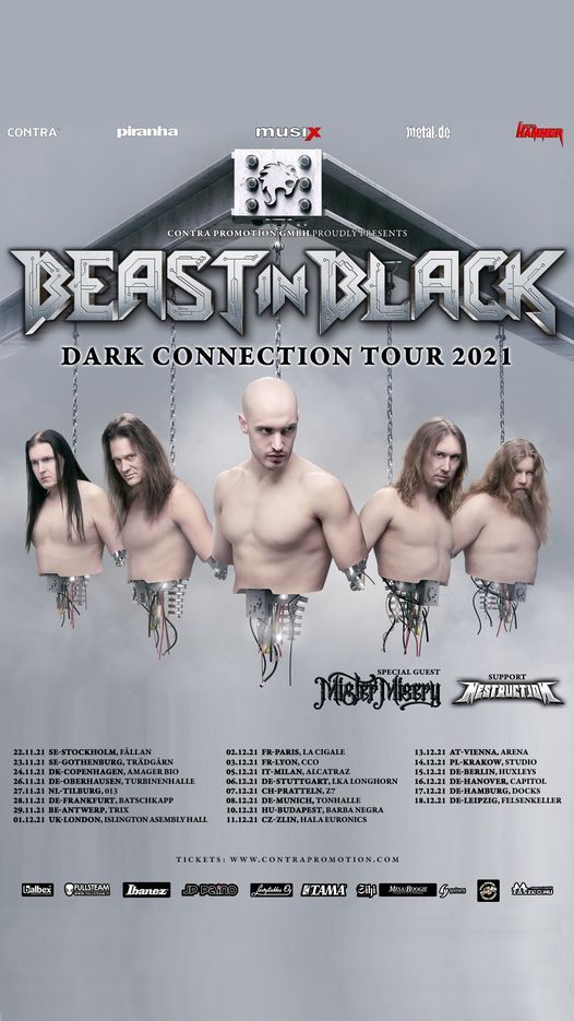 Beast In Black - Dark Connection Tour 2021 | M\u00fcnchen | TonHalle