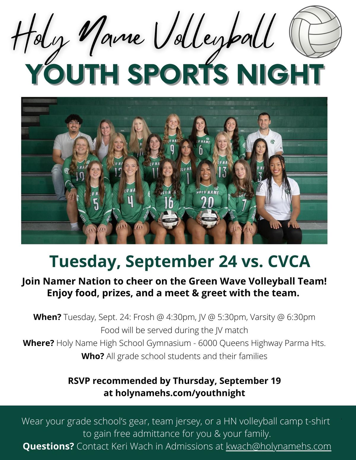 Girls Volleyball Youth Night