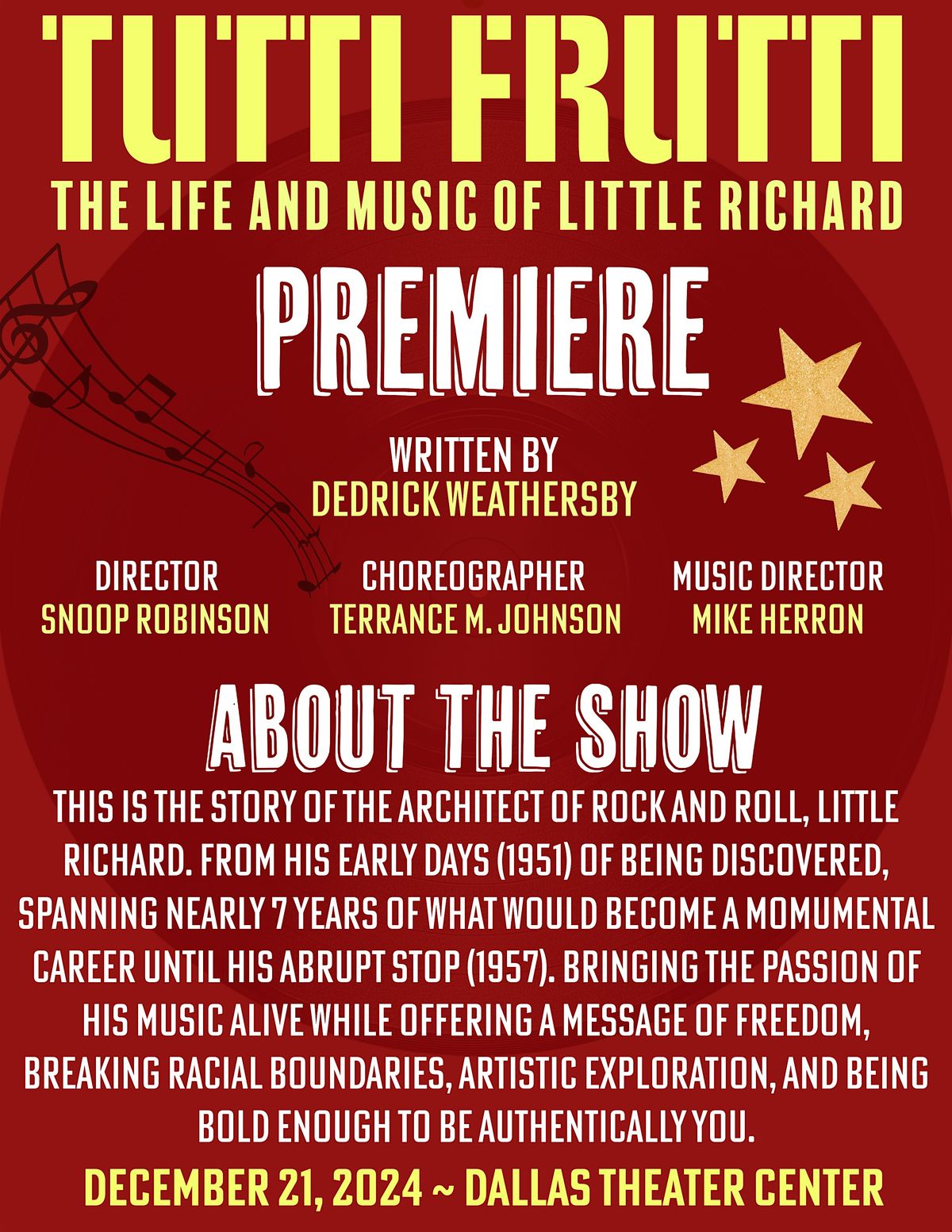 Tutti Frutti- The Life and Music of Little Richard (A New Musical)