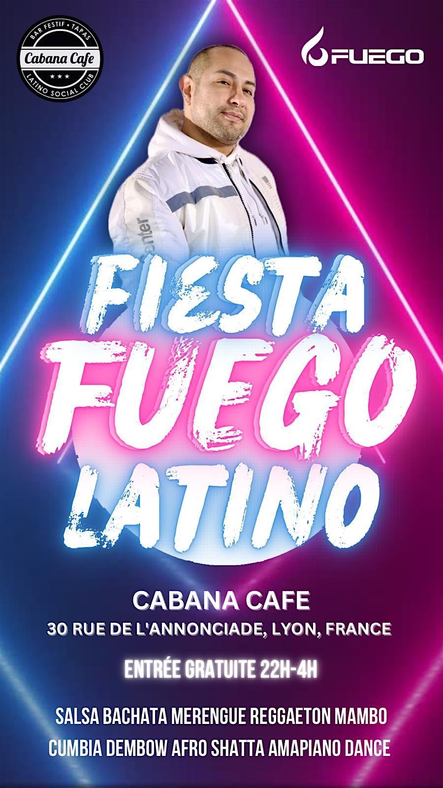 Fuego Latino Caliente Soiree Fiesta Dj Fuego Salsa Bachata Merengue Reggaet