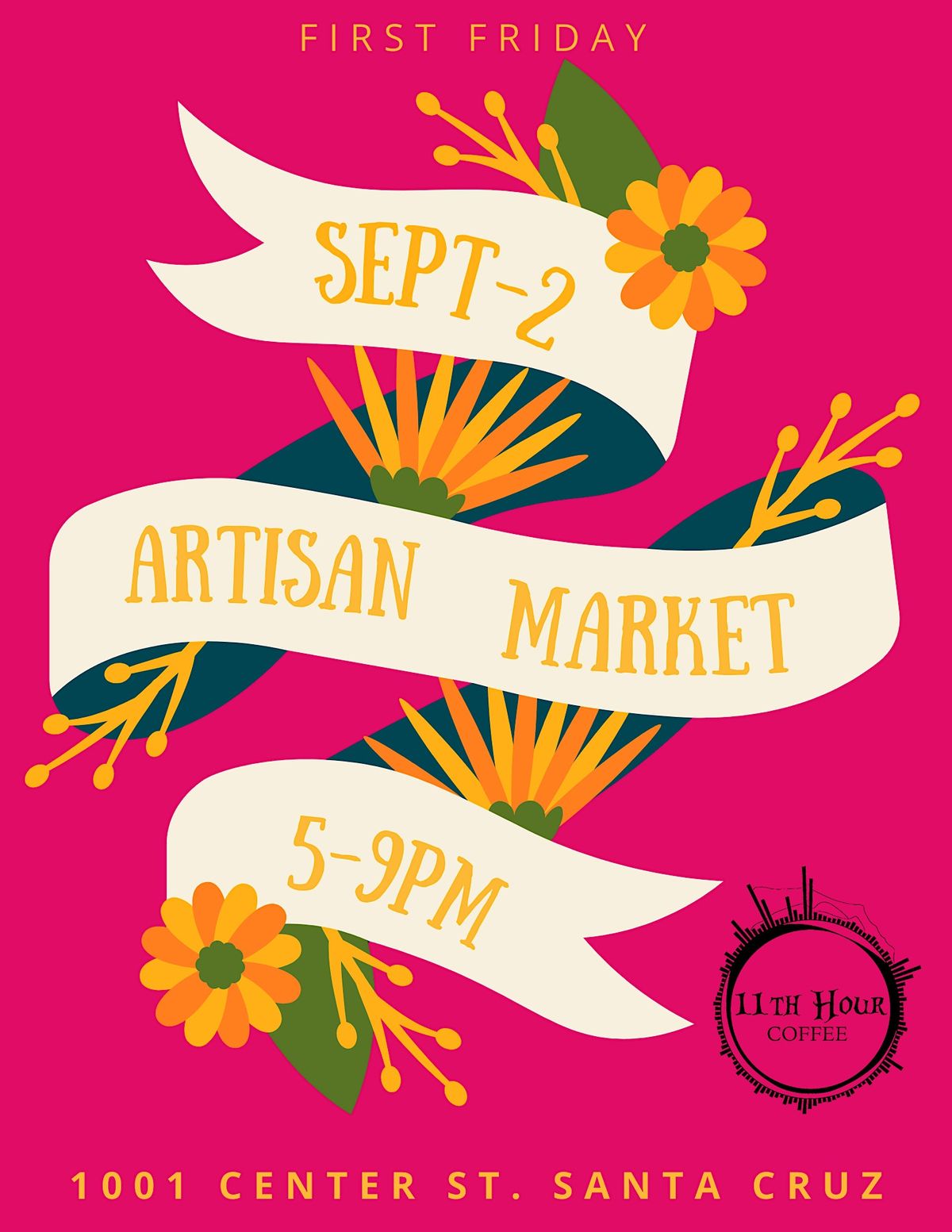 First Friday Artisan Market 11th Hour Coffee Sept 2 5 9 PM 11th first-friday-artisan-market-11th-hour-coffee-sept-2-5-9-pm-11th