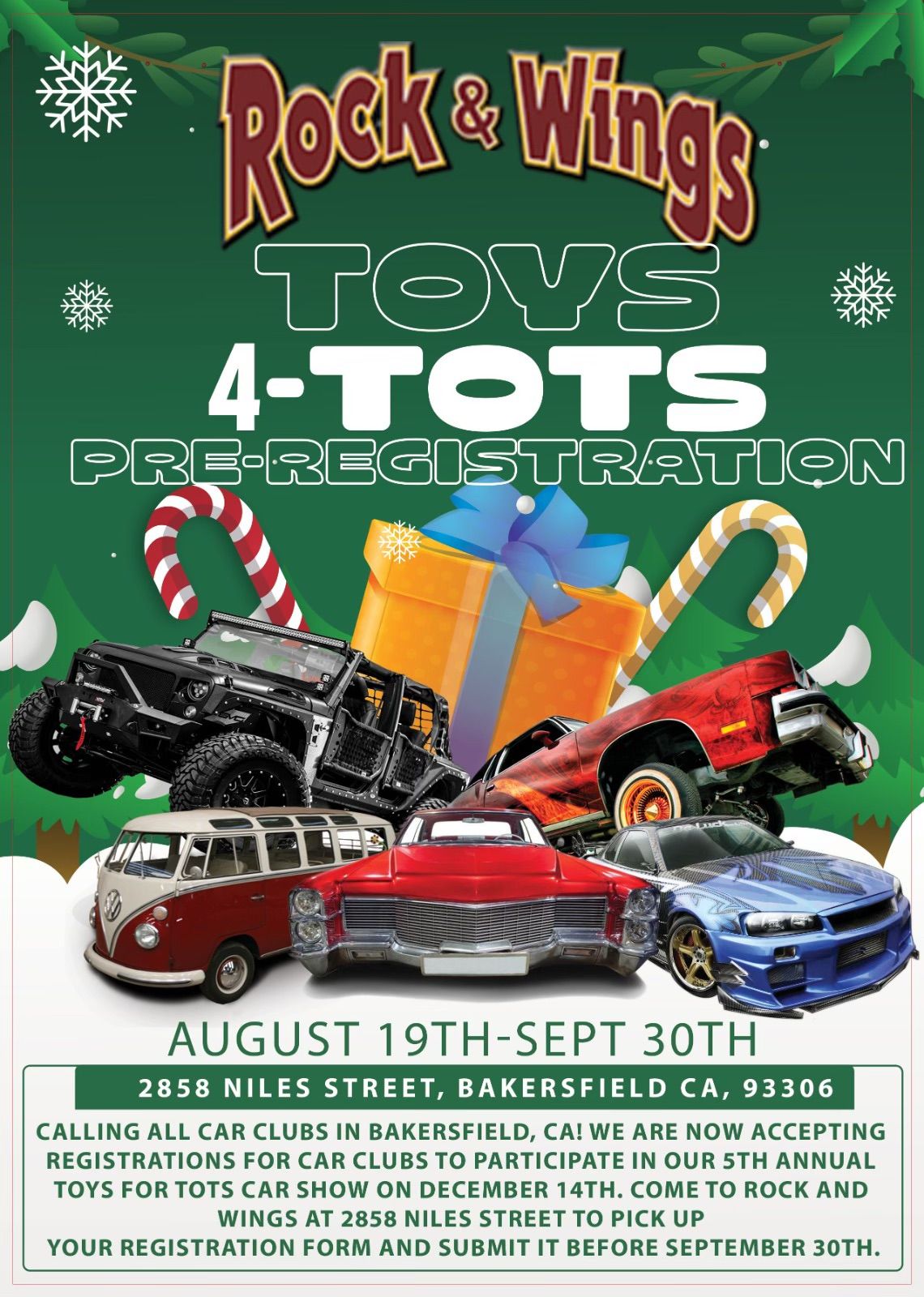 TOYS FOR TOTS AT ROCK & WINGS EAST SIDE