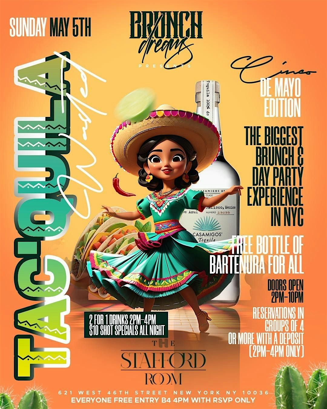 Tac'Quila De Mayo Sunday Bottomless Brunch and Day Party
