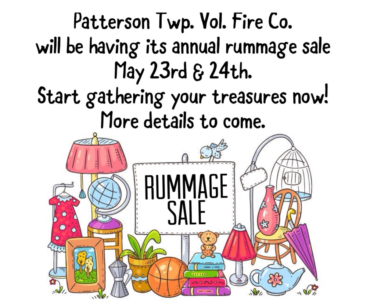 Patterson Twp. Vol. Fire Co. Rummage Sale