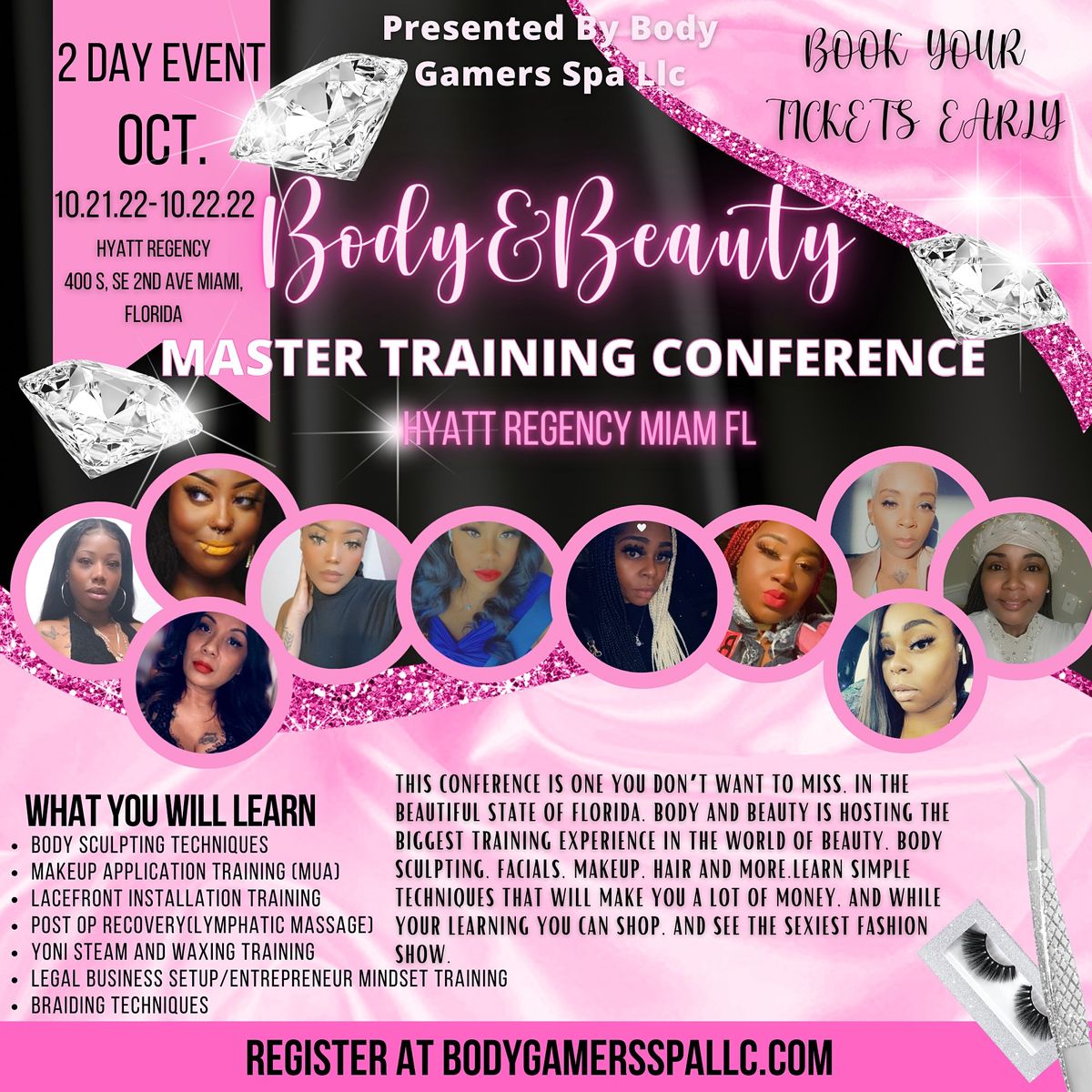 BODY & BEAUTY CONFERENCE MIAMI 2022!! SPONSORED BY BODYGAMERS SPA LLC