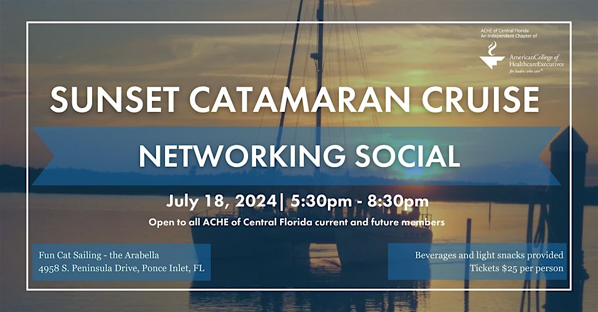 ACHE Sunset Catamaran Cruise Networking Social