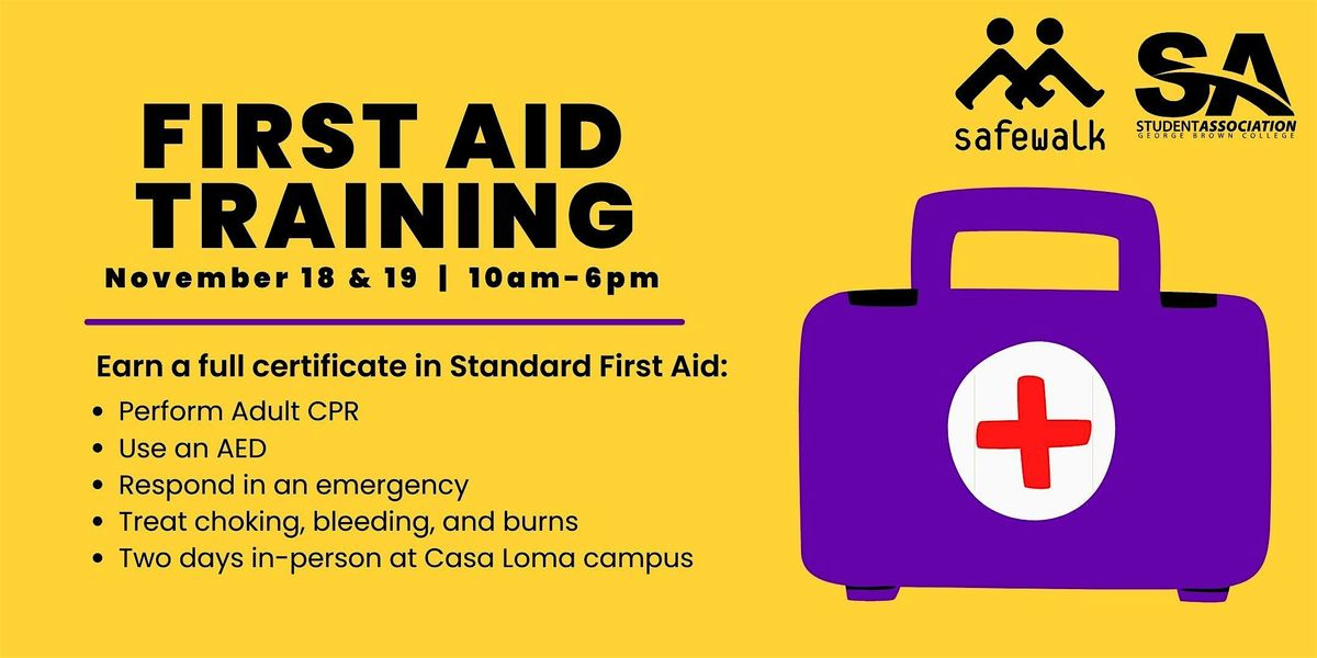 Standard First Aid Training - March 2024