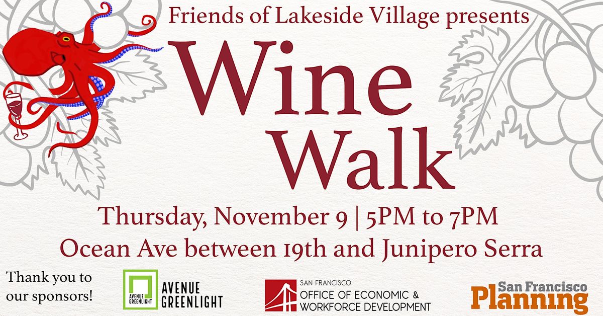 Wine Walk in Lakeside Village on Ocean Ave