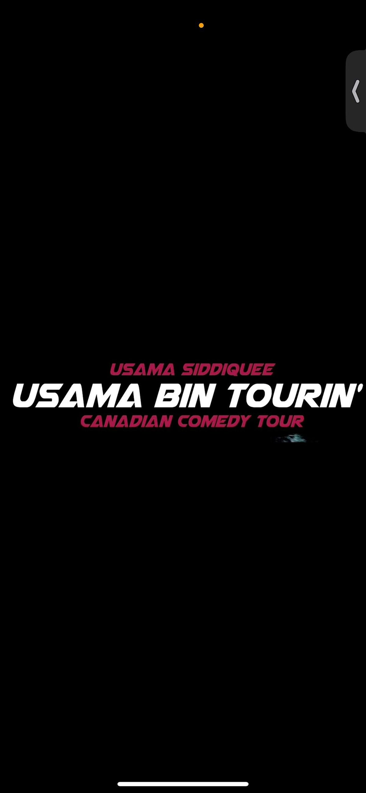 Usama Siddiquee: 'USAMA BIN TOURIN' Canadian Comedy Tour