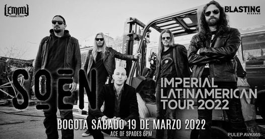 Soen en Bogot\u00e1 Imperial latinamerican tour 2022