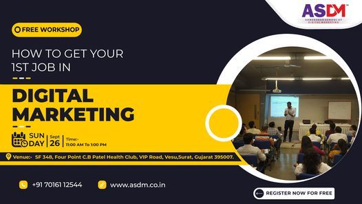Free Workshop on How to Get First Job in Digital Marketing