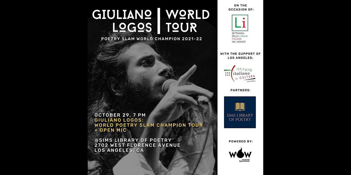Giuliano Logos: World Poetry Slam Champion Tour