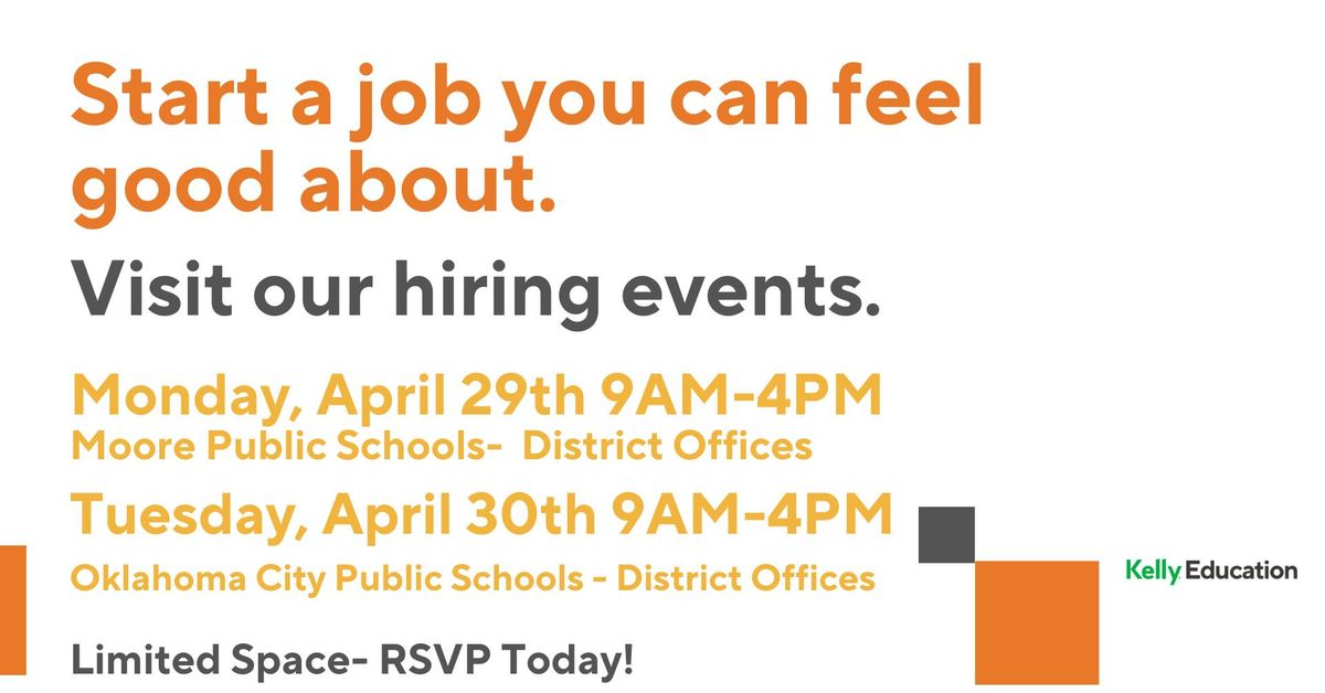 Substitute Hiring Events- OKC (Day 1)