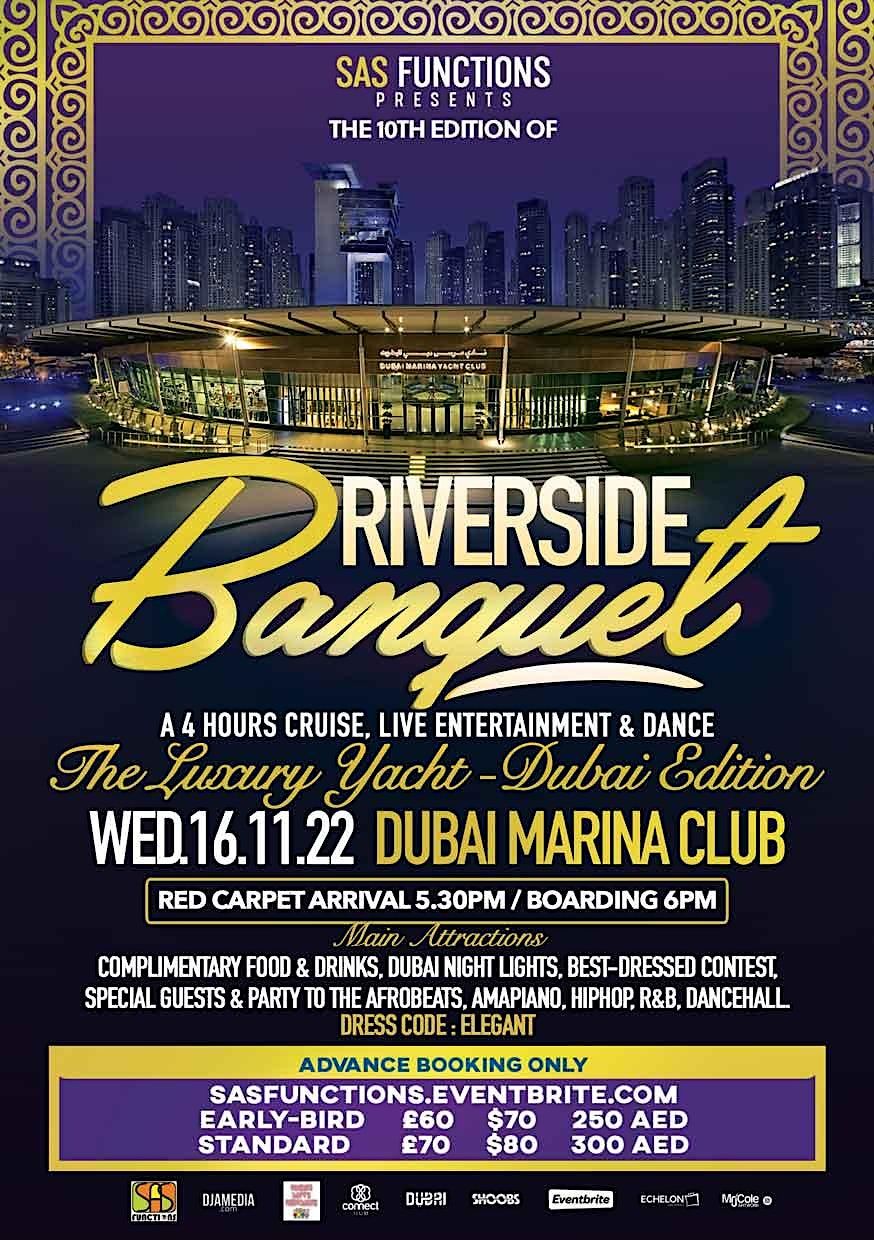 Riverside Banquet Luxury Yacht DUBAI Edition USD