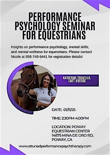 Performance Psychology Seminar for Equestrians