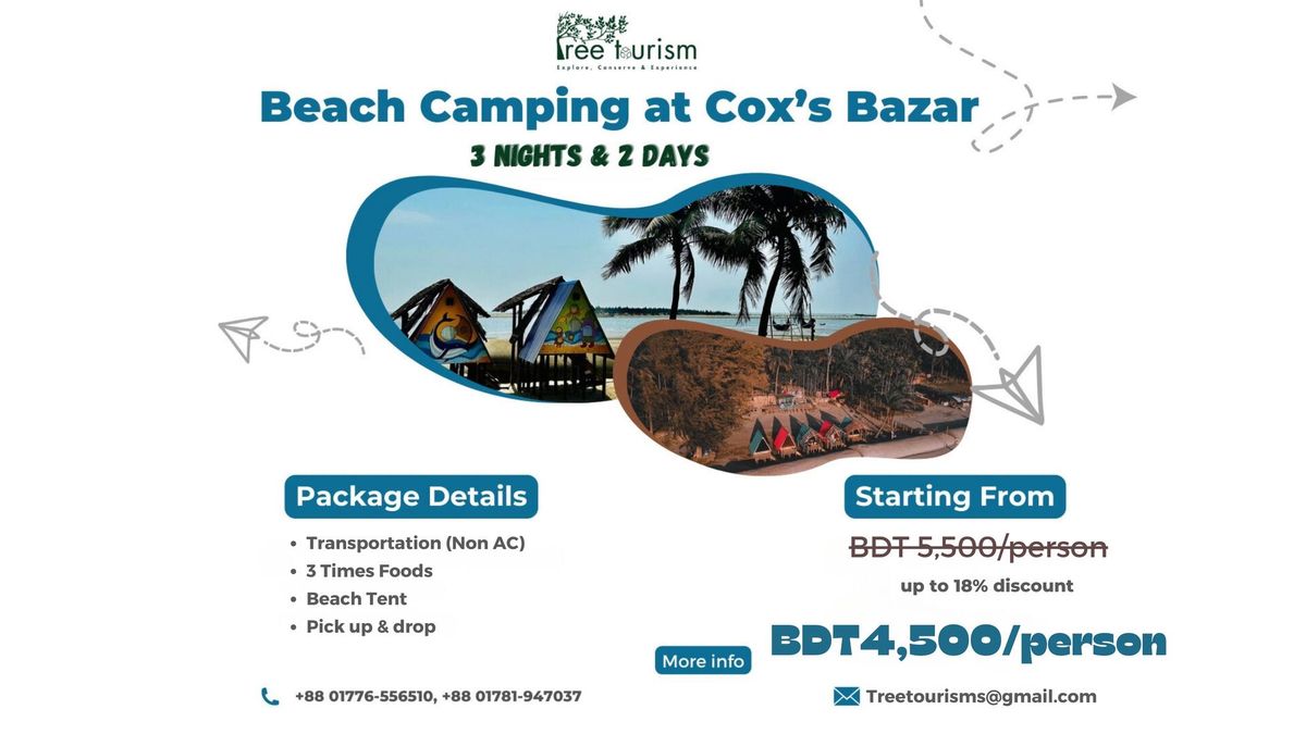 Tree Tourism Adventure Offers Beach Camping at Cox's Bazar