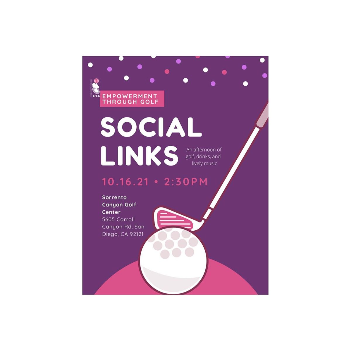 Social Links: A Golf Driving Range Event