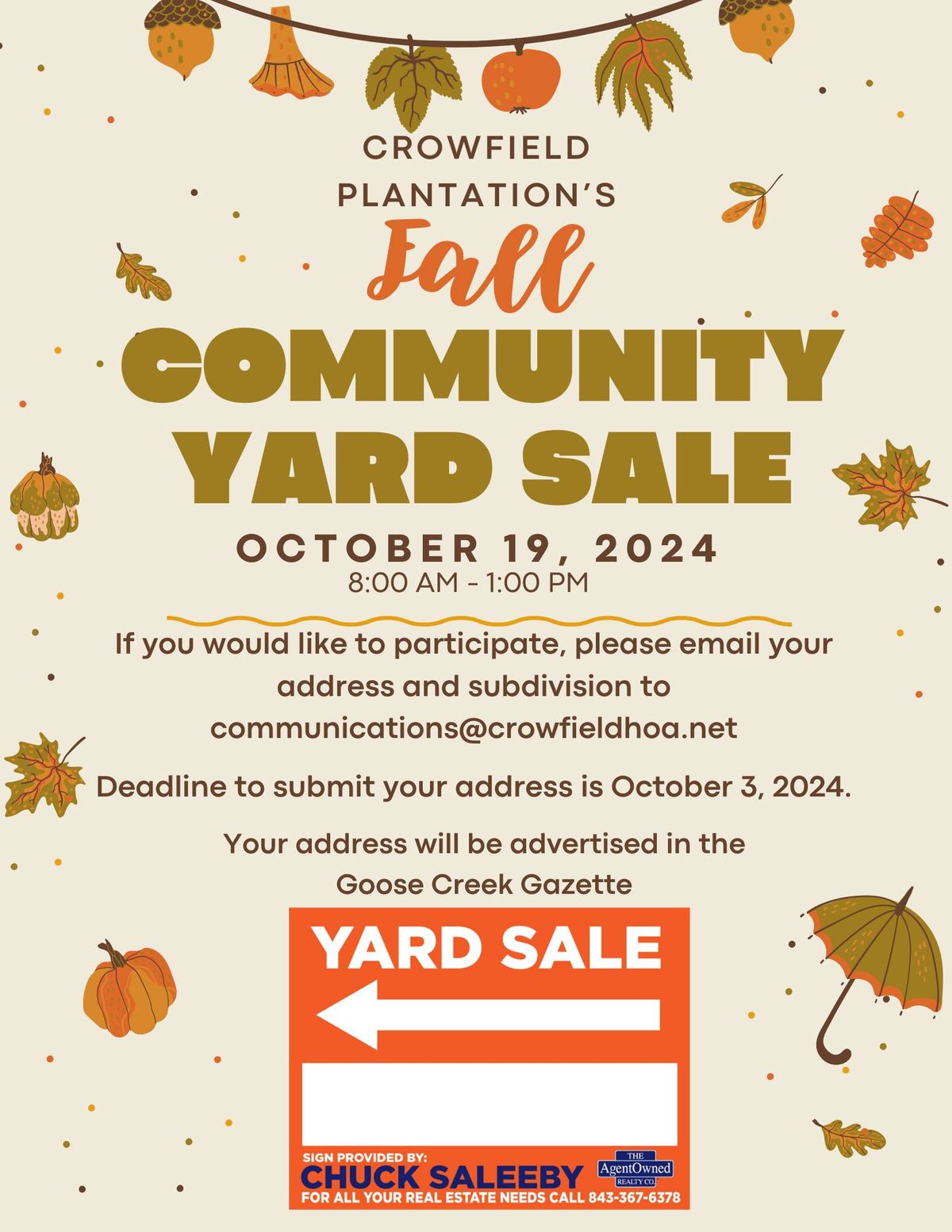 Fall Community Yard Sale