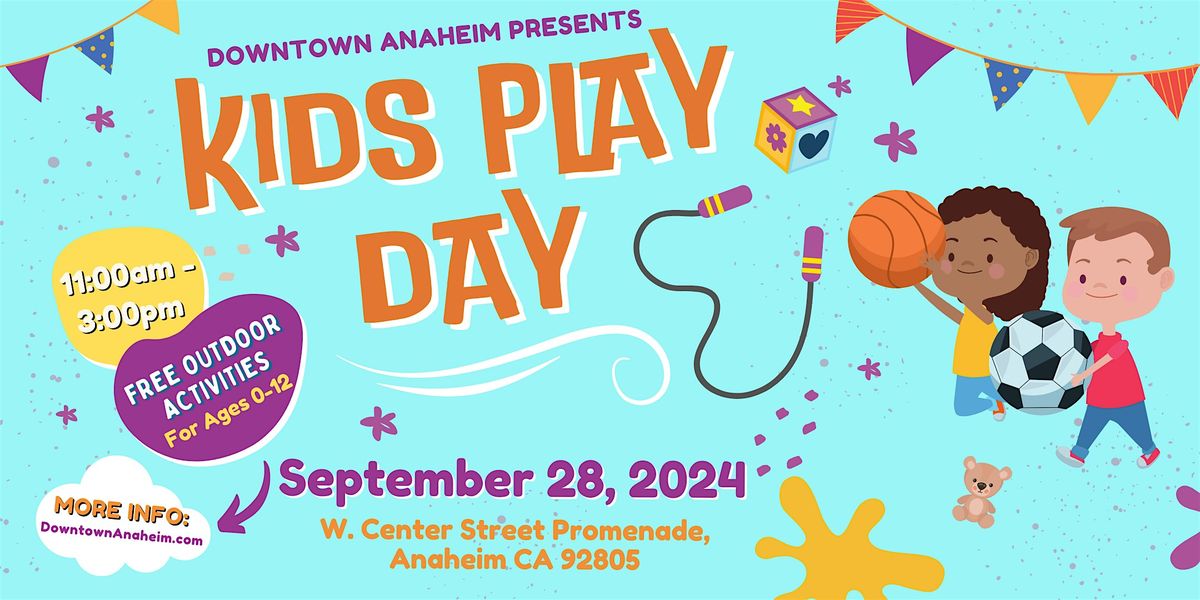 Kids Play Day (FREE ENTRY, TICKETS NOT REQUIRED!)