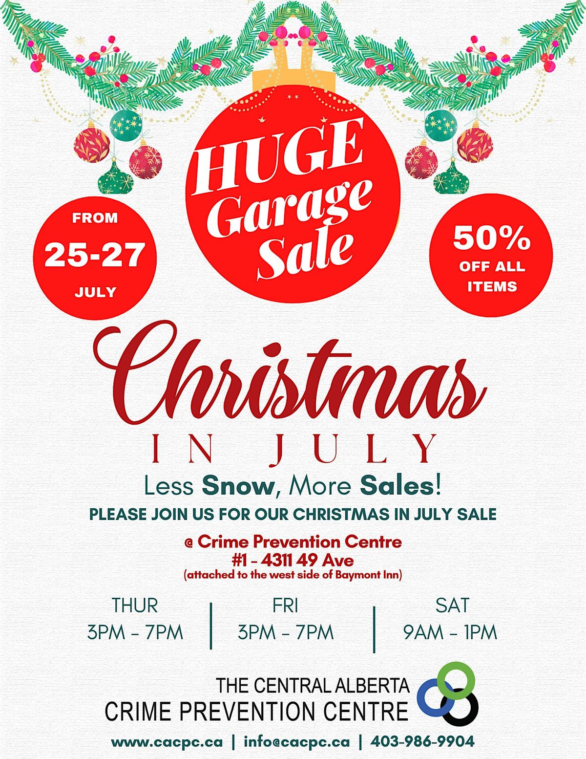 CACPC Christmas in July Garage Sale