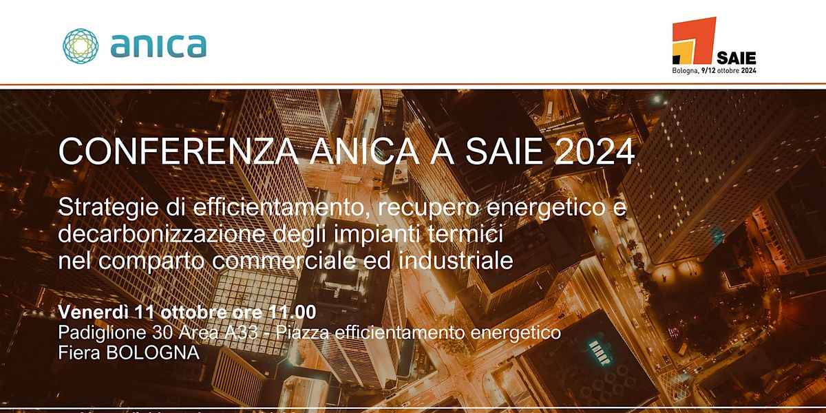 CONFERENZA ANICA @SAIE 2024