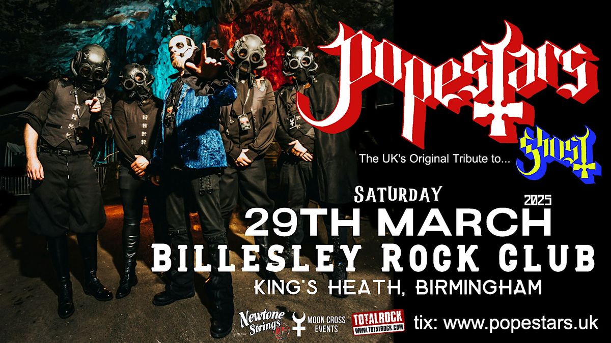 Popestars (Ghost tribute) Ritual at the Billesley Rock Club (Birmingham)