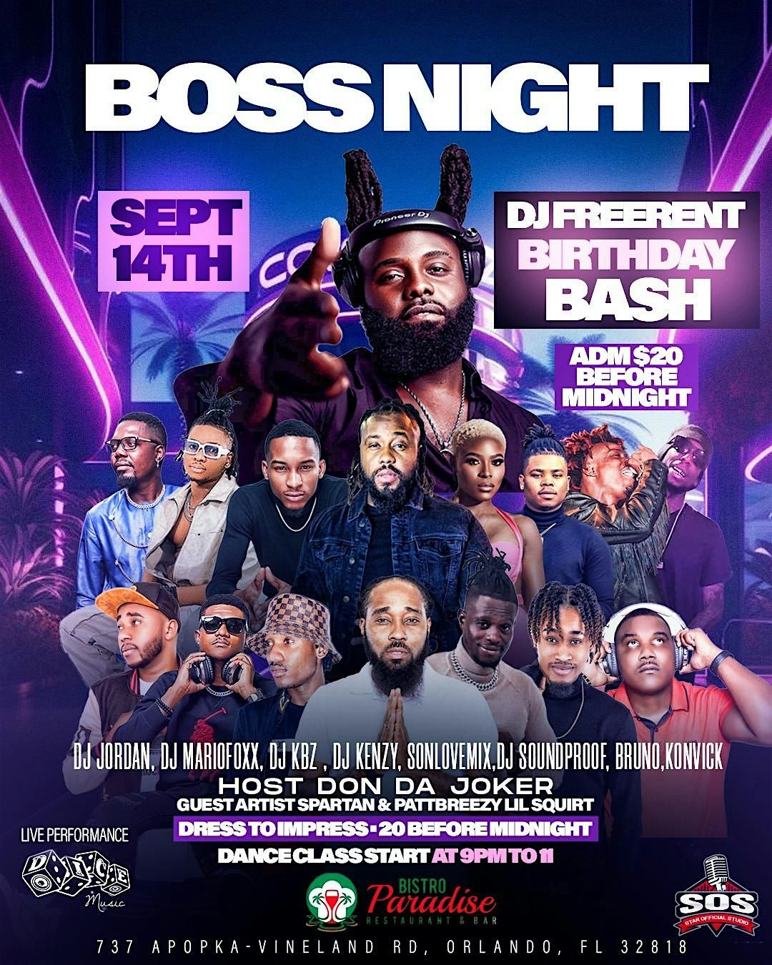 BOSS NIGHT& DICE MUSIC