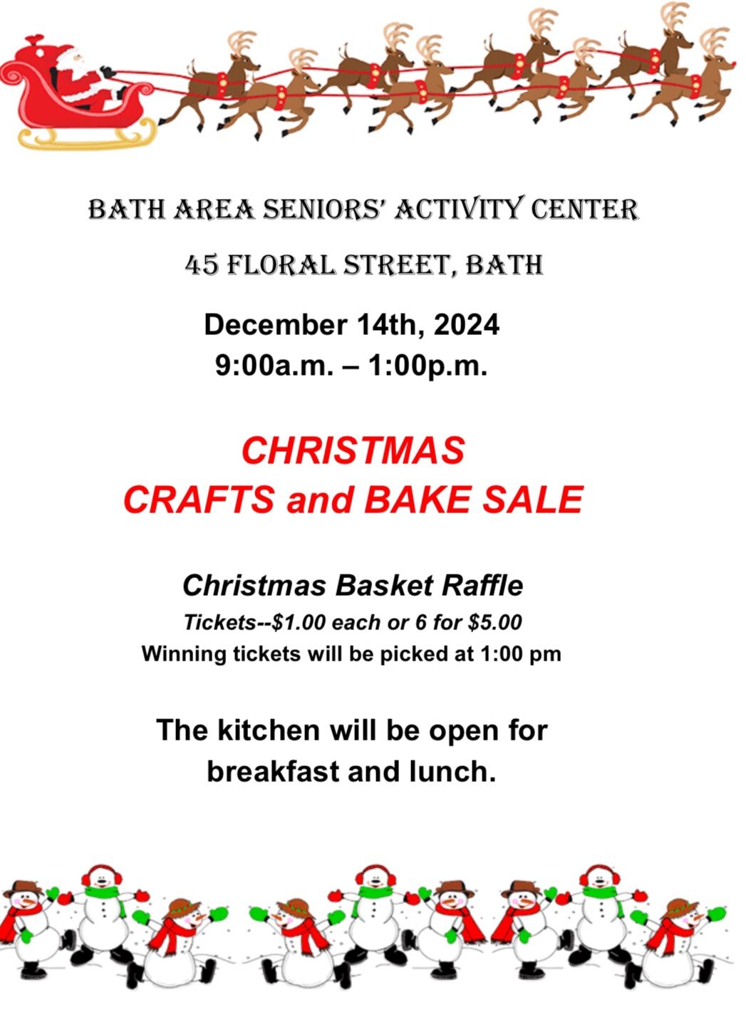 Christmas Craft Fair and Bake Sale