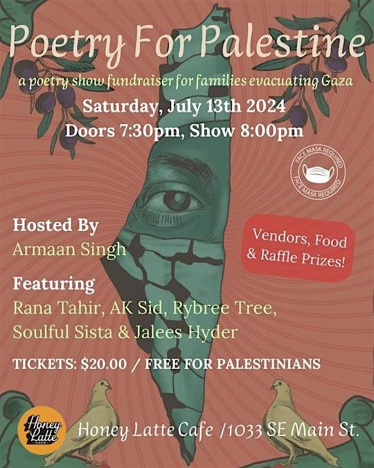 Poetry For Palestine Fundraiser
