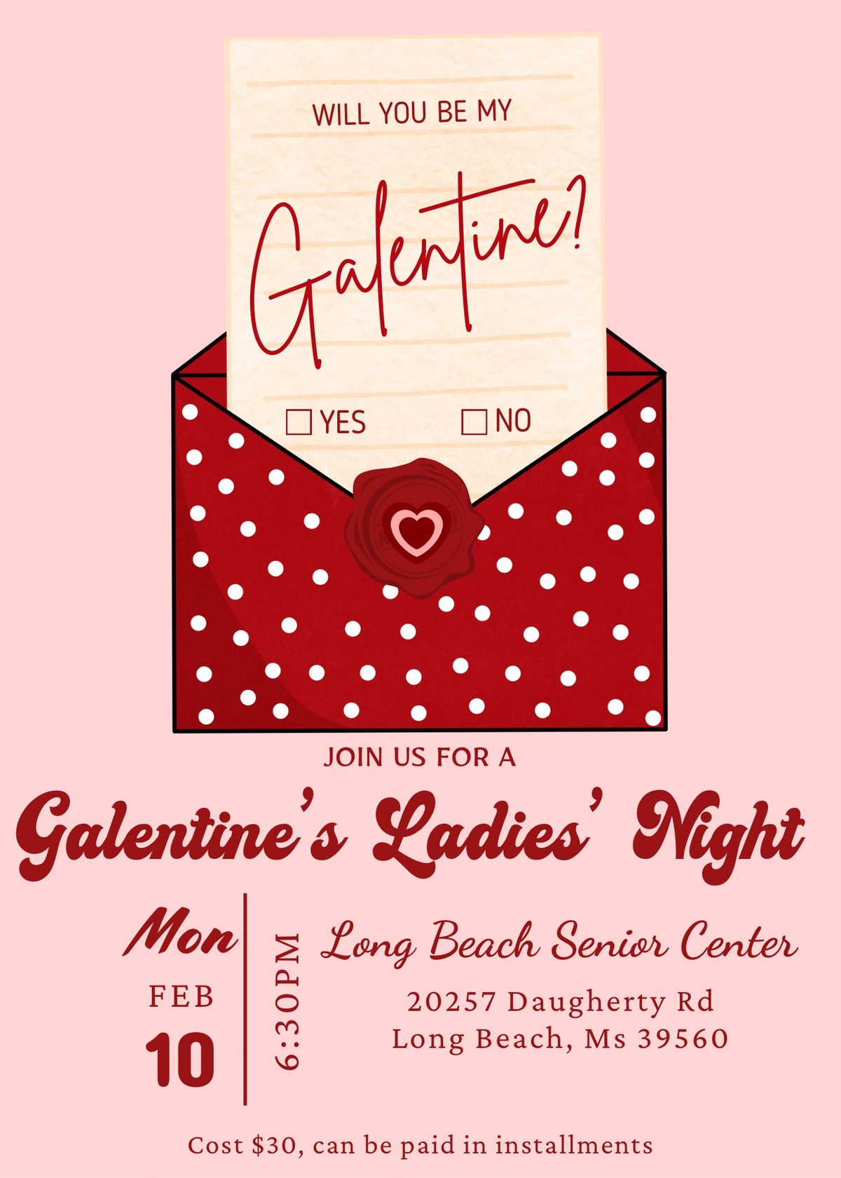 Ladies Popup Annual Galentine\u2019s Night