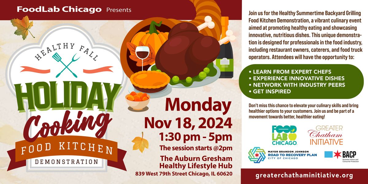 Fall Holiday Healthy Food Kitchen Demonstration