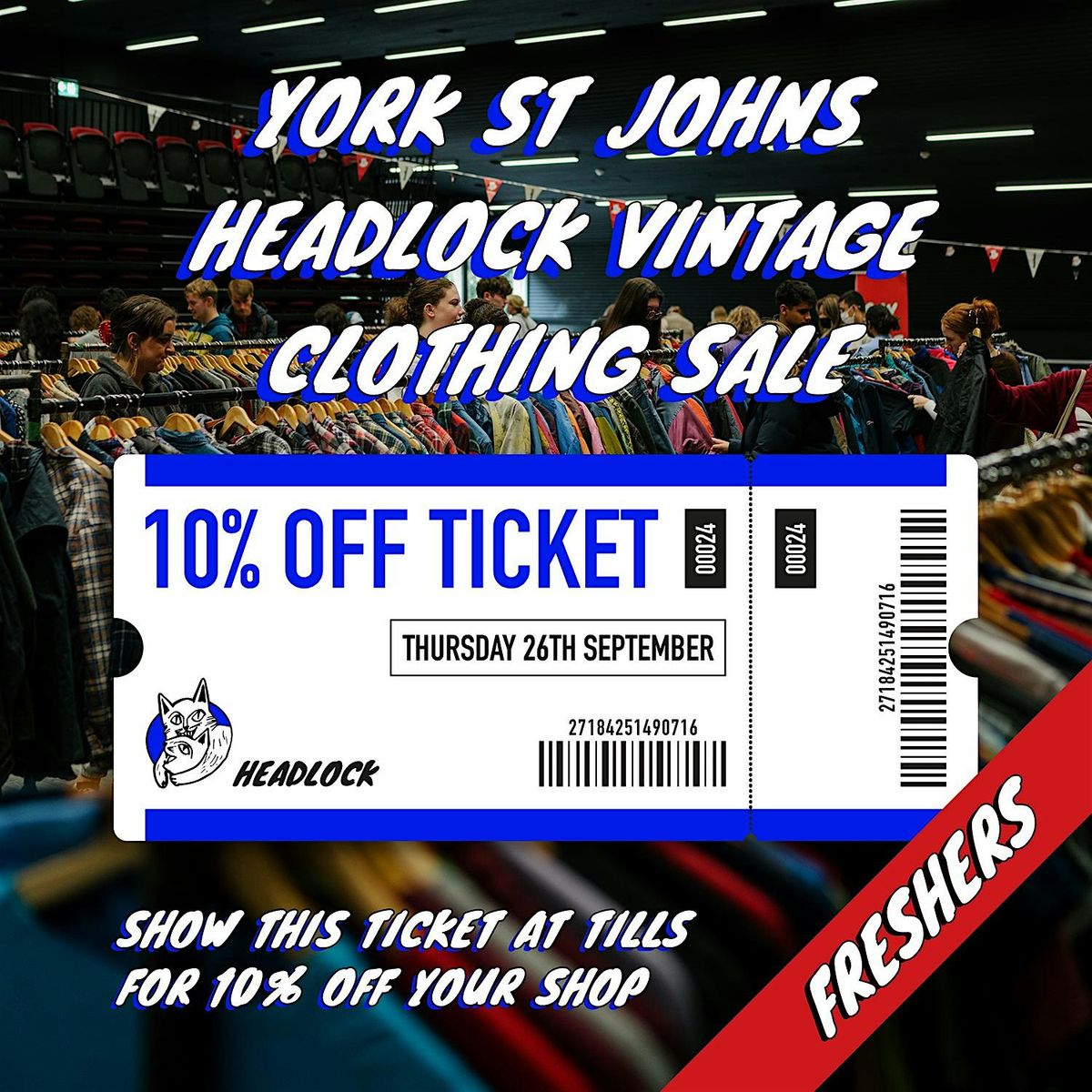 York St John's University Headlock Vintage Clothing Sale