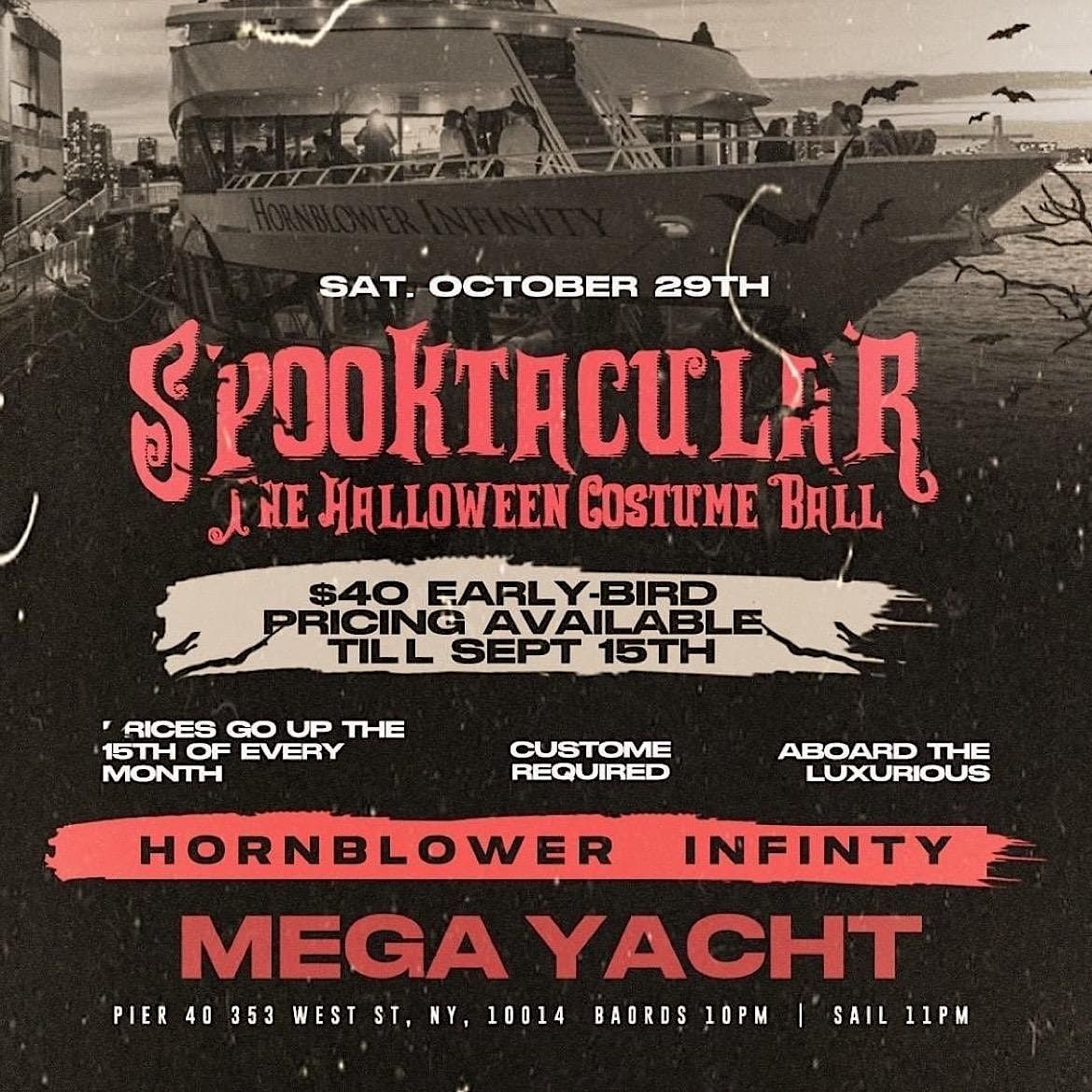 SPOOKTACULAR ON THE HORNBLOWER INFINITY WITH JINGLIN BABY AND MTA ROCKY