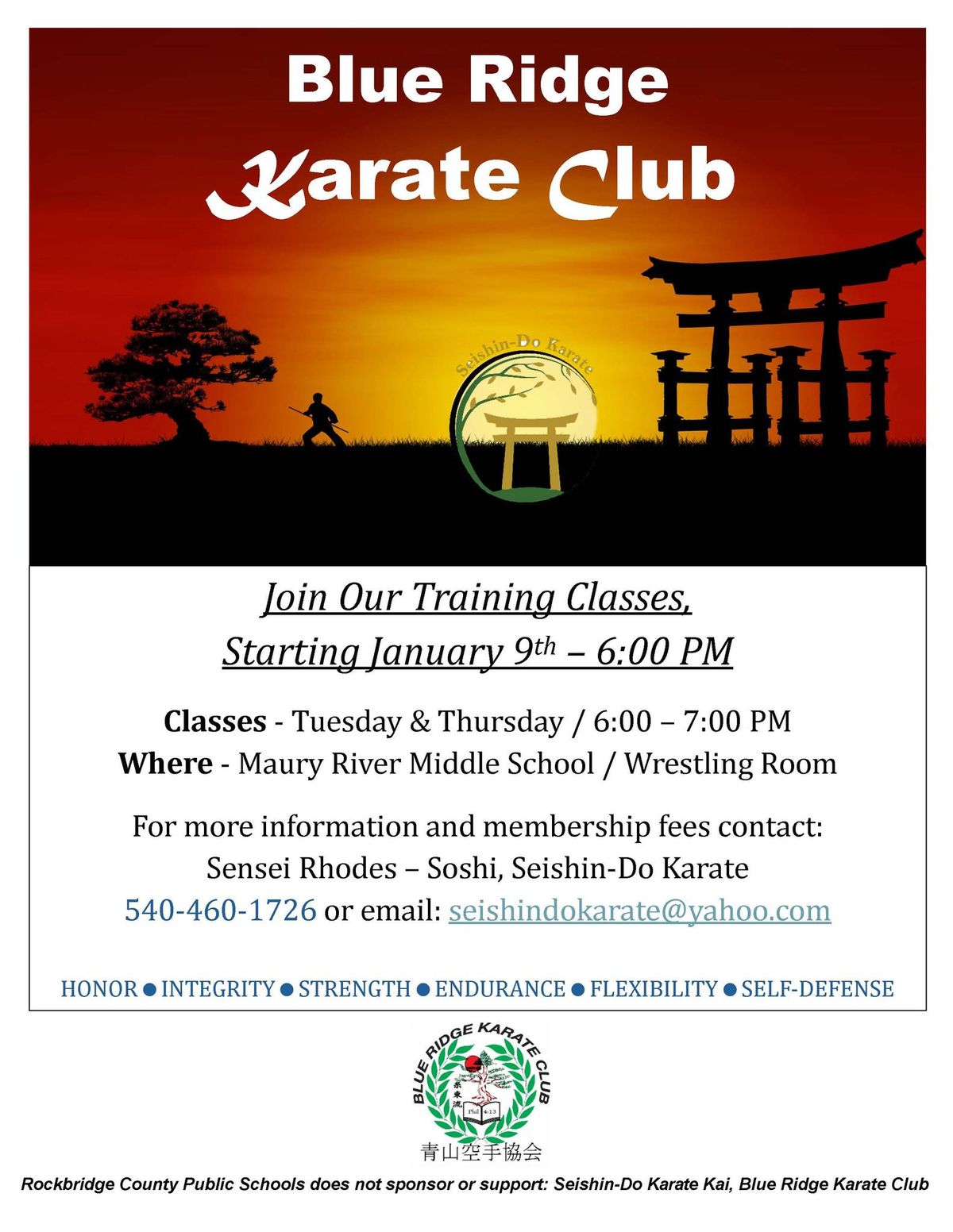 New Classes Forming