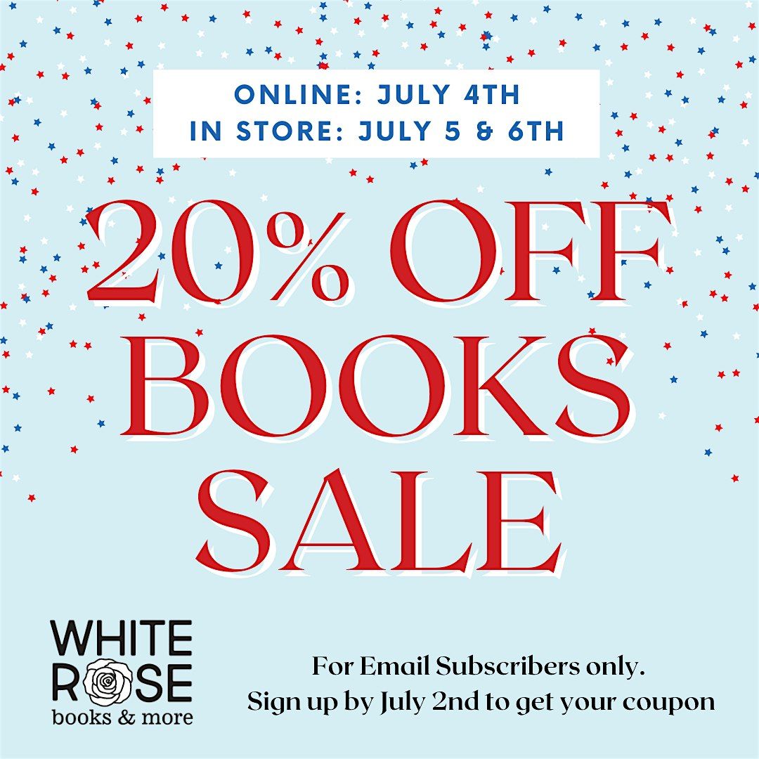 4th of July Weekend 20% Off Books Sale