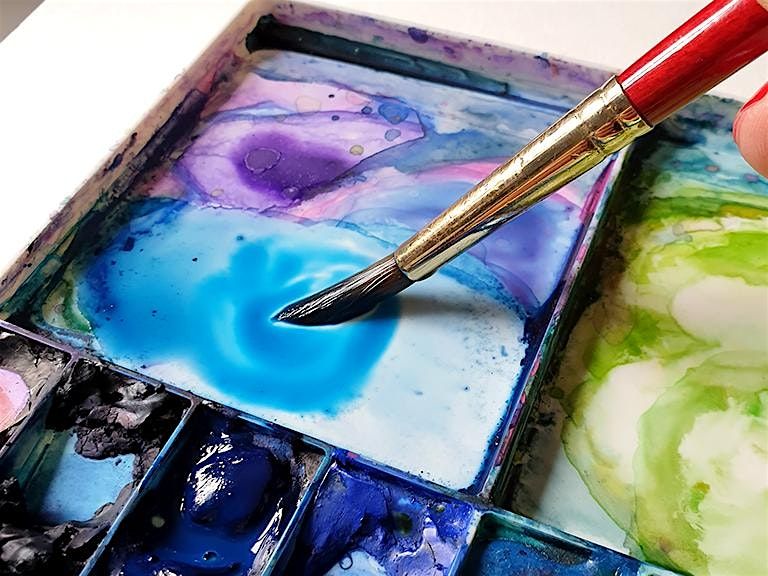 Bubbly & Brushes - Watercolor Painting Experience!