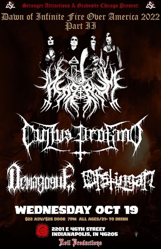 Asagraum / Cultus Profano / Black Devotion, Black Circle, Indianapolis ...