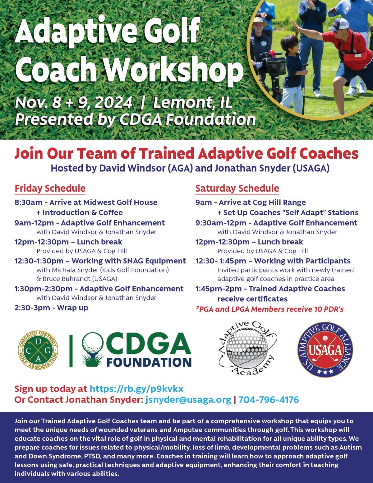 Adaptive Golf Coach Workshop with CDGA and Adaptive Golf Academy